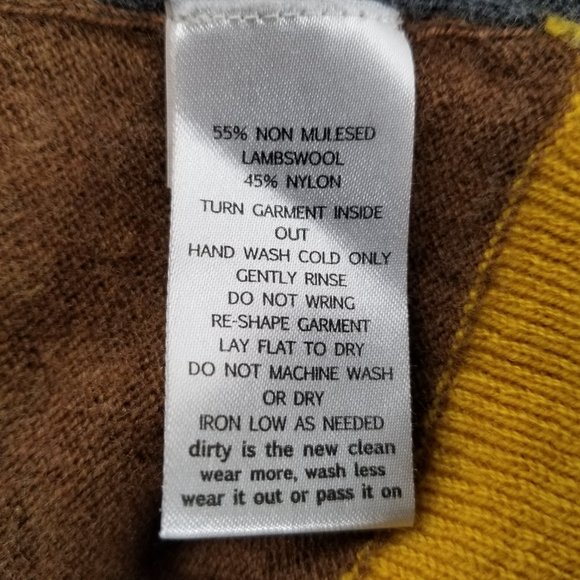 TOAD & CO Color Block Trillium Lambswool Crew Womans Sweater Brown Gray Size XL - Picture 6 of 12